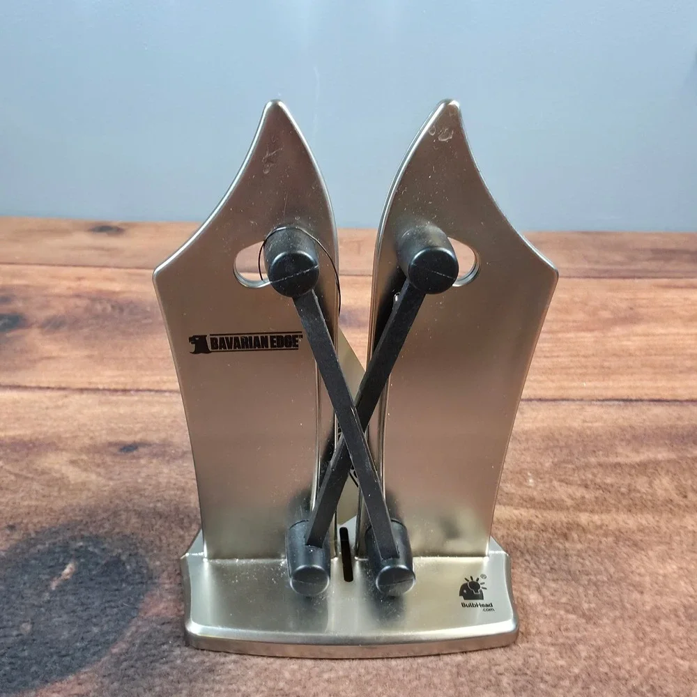 Bavarian Edge Knife Sharpener OS Silver Like New Tungsten Carbide BulbHead